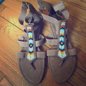 Never worn beaded sandals ✨🌺🌙